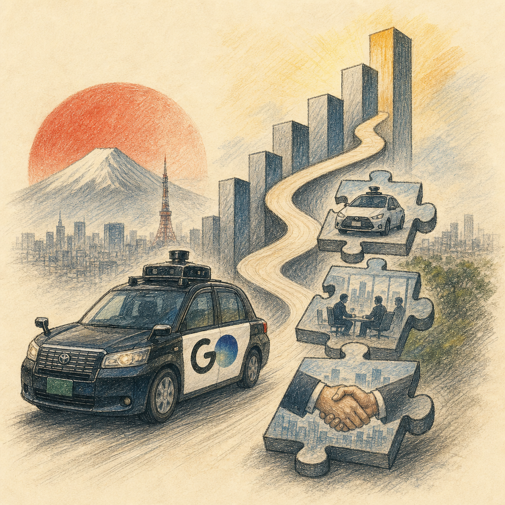 Após maior IPO do Japão em 2026, app de táxi Go busca robotaxis e aquisições