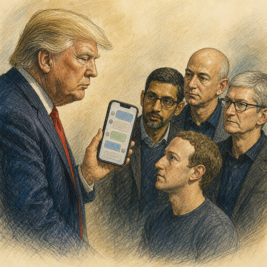 Trump teria exibido mensagens de executivos de tecnologia, diz Wired