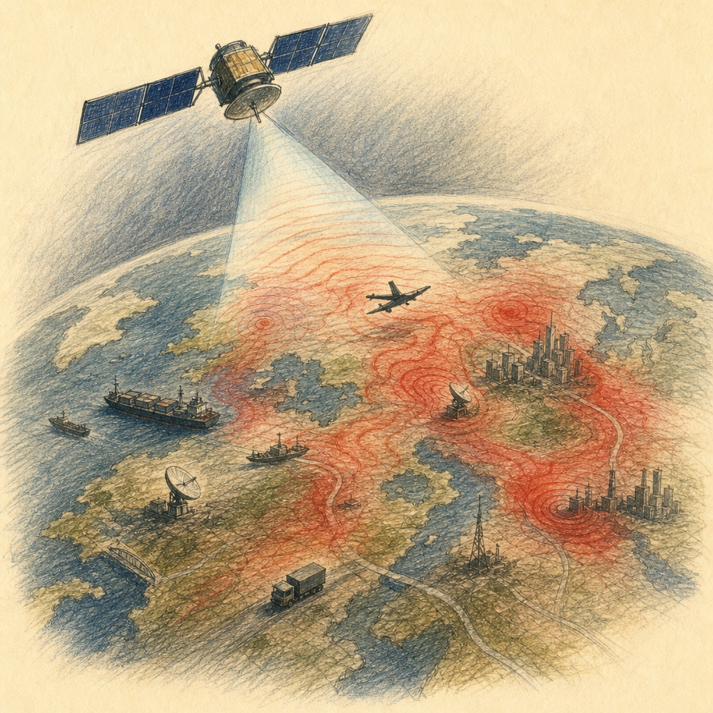 Satélite revela escala inédita de adulteração de sinais de GPS