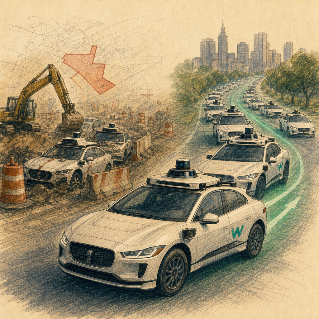Waymo recruta quase 4 mil táxis autônomos após falhas em zonas de obras