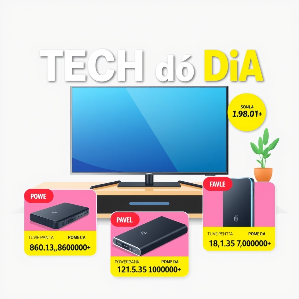 Ofertas do dia: TV enorme, powerbank potente e mais produtos tecnológicos com descontos