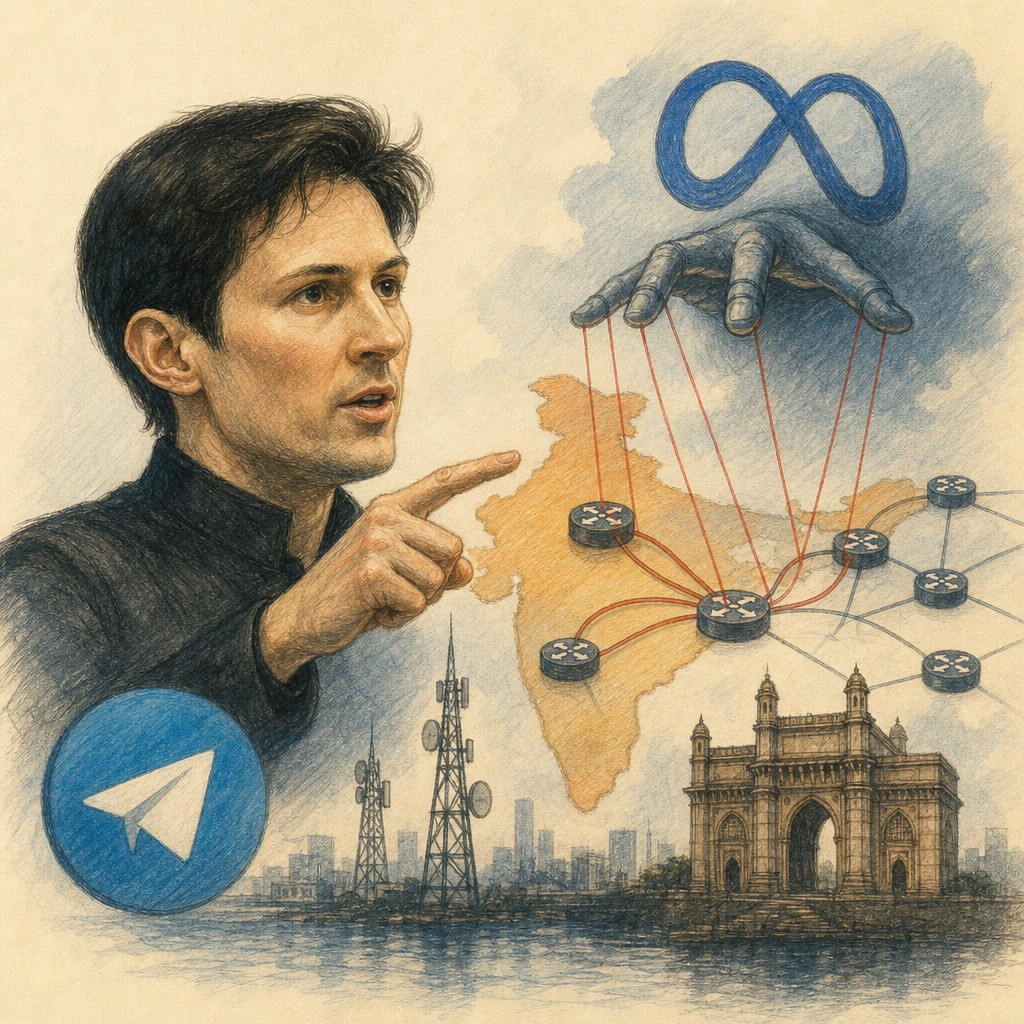 Fundador do Telegram acusa Meta de sequestro de rotas BGP na Índia